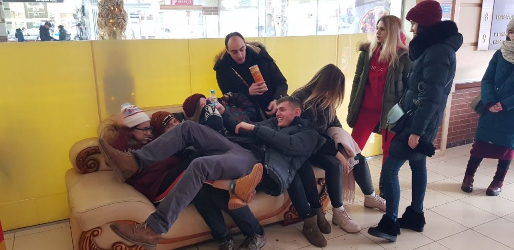 Andrew has fun on a trip for Kharkiv
