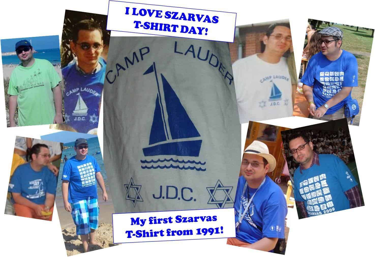 Andras Paszternák and his first camp T-shirt.