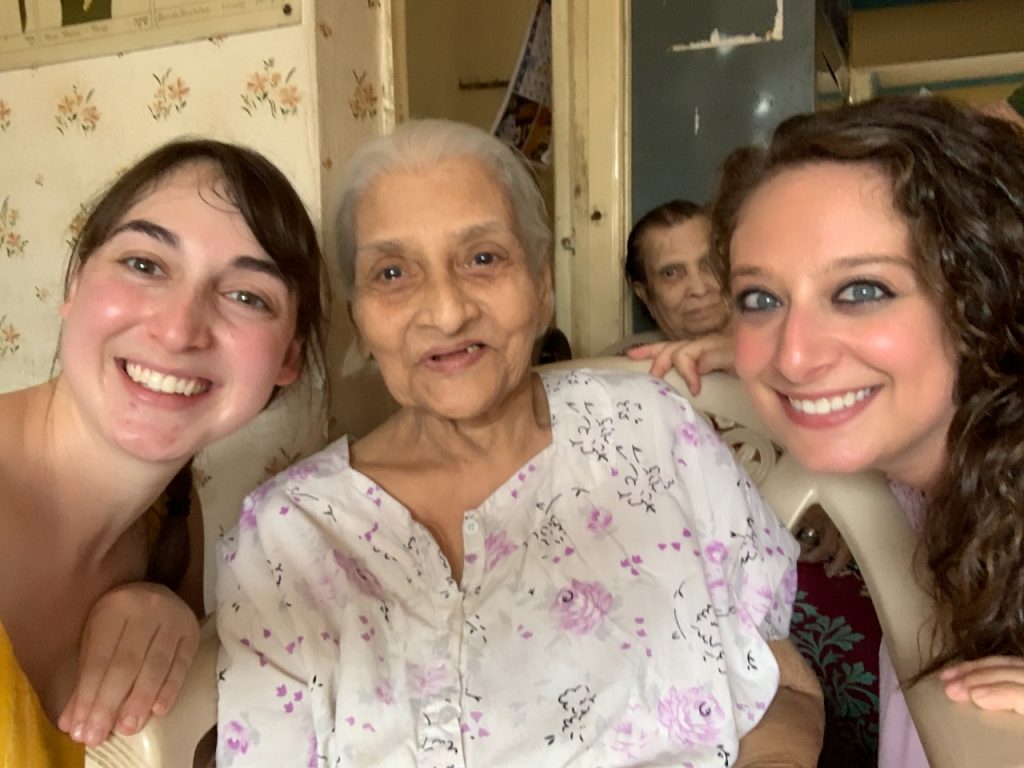Jill and her friend Michelle Chajet with Sophia at Bayiti in Mumbai.