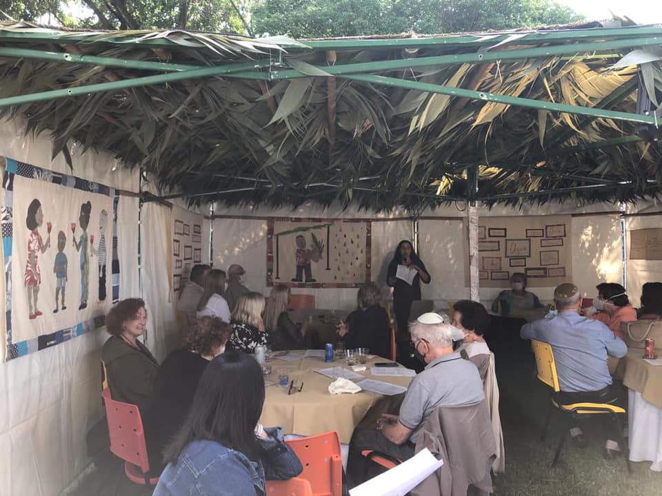 Rabbi Fernanda Tomchinsky-Galanternik leads a program for the fall Sukkot holiday.