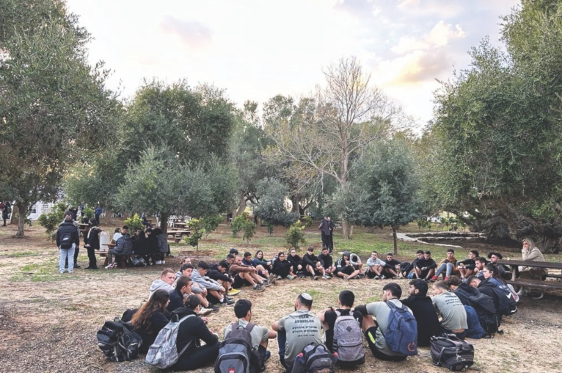 City residents gather for a youth resilience and trauma discussion circle in Ashkelon.