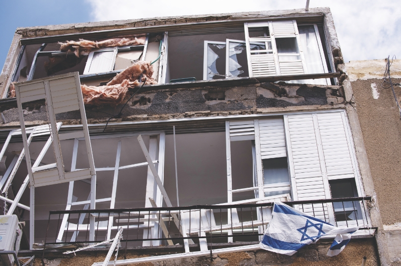Devastation in Bat Yam.